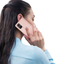Заредете изображение във визуализатора на галерията – Dux Ducis Skin Pro Case For Xiaomi Redmi Note 11E /Redmi 10 5G / Redmi 10 Prime+ 5G / Poco M4 5G Cover Flip Card Wallet Stand Pink

