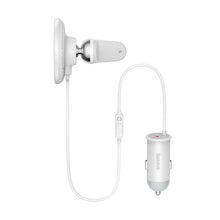 Заредете изображение във визуализатора на галерията – Baseus wireless car charger with MagSafe 15W holder for air vent + USB Type C 25W white (CW01)
