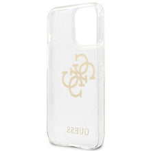 Заредете изображение във визуализатора на галерията – Guess GUHCP13XPCUGL4GTR iPhone 13 Pro Max 6,7" transparent hard case Glitter 4G Big Logo
