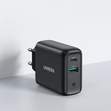 Заредете изображение във визуализатора на галерията – Ugreen CD170 USB-A+USB-C 38W Wall Charger EU plug Black

