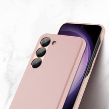 Заредете изображение във визуализатора на галерията – Dux Ducis Grit case for Samsung Galaxy S23 elegant cover made of artificial leather MagSafe pink
