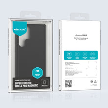 Заредете изображение във визуализатора на галерията – Nillkin Super Frosted Shield Pro Magnetic Case for Samsung Galaxy S23 Ultra with MagSafe armored cover black
