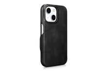 Заредете изображение във визуализатора на галерията – iPhone 15 Plus iCarer Oil Wax Premium Leather MagSafe Compatible Leather Case - Black
