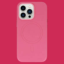 Заредете изображение във визуализатора на галерията – MagSafe Leather Case Iphone 14 Pro Pink

