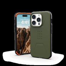 Заредете изображение във визуализатора на галерията – UAG Civilian Magsafe - protective case for iPhone 15 Pro (olive)
