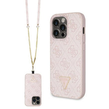 Заредете изображение във визуализатора на галерията – Original Case GUESS hardcase Crossbody 4G Metal Logo GUHCP15LP4TDSCPP for Iphone 15 Pro pink

