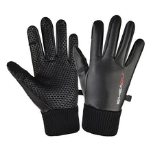 Заредете изображение във визуализатора на галерията – Men's insulated, anti-slip telephone gloves - black
