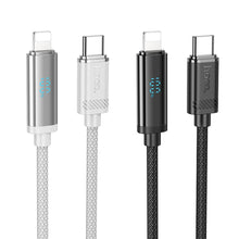 Заредете изображение във визуализатора на галерията – HOCO cable Type C to Iphone Lightning 8-pin Power Delivery 27W U127 1,2m black
