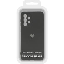 Заредете изображение във визуализатора на галерията – Vennus Silicone Heart Case for Samsung Galaxy A13 4G design 1 black
