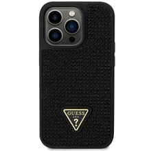 Заредете изображение във визуализатора на галерията – Original Case GUESS Rhinestone Triangle hardcase GUHCP14LHDGTPK for Iphone 14 Pro black
