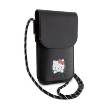 Заредете изображение във визуализатора на галерията – Original HELLO KITTY Handbag Leather Daydreaming Cord HKOWBSKCDKK black
