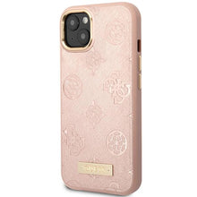 Заредете изображение във визуализатора на галерията – Guess GUHMP14SSAPSTP iPhone 14 6.1" pink/pink hardcase Peony Logo Plate MagSafe
