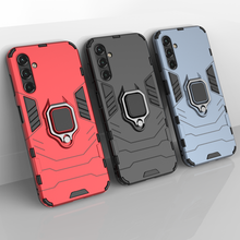 Заредете изображение във визуализатора на галерията – Ring Armor case for Samsung Galaxy A14 armored cover magnetic holder ring black

