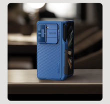 Заредете изображение във визуализатора на галерията – Nillkin CamShield Fold Case for Samsung Galaxy Z Fold 5 5G blue (pen holder)
