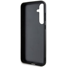 Заредете изображение във визуализатора на галерията – Original Case BMW hardcase Signature Leather Half Textured &amp; Circle MagSafe BMHMS24M23RTPK for Samsung Galaxy S24 Plus Black
