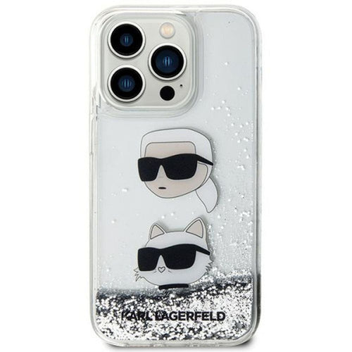 Original faceplate case KARL LAGERFELD KLHCN61LDHKCNS for iPhone 11 (Liquid Glitter KC / white)