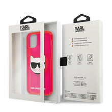 Заредете изображение във визуализатора на галерията – Karl Lagerfeld KLHCP12LCHTRP iPhone 12 Pro Max 6,7" różowy/pink hardcase Glitter Choupette Fluo
