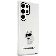 Заредете изображение във визуализатора на галерията – Karl Lagerfeld KLHCS23LHNCHTCT S23 Ultra S918 transparent hardcase Ikonik Choupette
