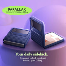 Заредете изображение във визуализатора на галерията – CASEOLOGY PARALLAX GALAXY WITH FLIP 4 MIDNIGHT BLUE
