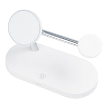 Заредете изображение във визуализатора на галерията – Wireless charger qi 3in1 15w x452 white - TopMag
