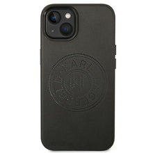 Заредете изображение във визуализатора на галерията – Karl Lagerfeld KLHCP14SFWHK iPhone 14 6,1" hardcase czarny/black Leather Perforated Logo
