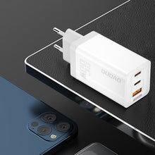 Заредете изображение във визуализатора на галерията – Dudao GaN Fast 65W USB Wall Charger / 2x USB Type C Quick Charge Power Delivery (Gallium Nitride) white (A7xs white)
