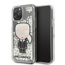 Заредете изображение във визуализатора на галерията – Karl Lagerfeld KLHCN58GLGIRKL iPhone 11 Pro hardcase Ikonik Glitter Glow in the dark

