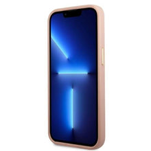 Заредете изображение във визуализатора на галерията – Guess GUHMP13LSAPSTP iPhone 13 Pro / 13 6.1" pink/pink hardcase Peony Logo Plate MagSafe
