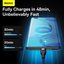 Заредете изображение във визуализатора на галерията – BASEUS cable USB 3in1 Flash Series USB-C micro USB Lightning 66W CASS040001
 1.2m black
