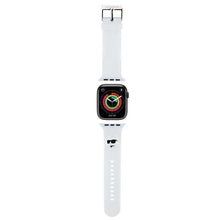 Заредете изображение във визуализатора на галерията – Karl Lagerfeld 3D Rubber Choupette Heads Strap for Apple Watch 38/40/41mm - White
