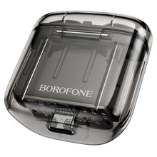 Заредете изображение във визуализатора на галерията – Borofone TWS Bluetooth Earphones BW23 Crystal Bean Transparent Edition Black
