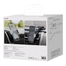 Заредете изображение във визуализатора на галерията – Baseus car holder 2in1 to center console + air vent easy control pro clamp silver suyk010012 - TopMag
