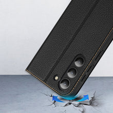 Заредете изображение във визуализатора на галерията – Dux Ducis Skin X2 case Samsung Galaxy S23 flip case wallet stand black
