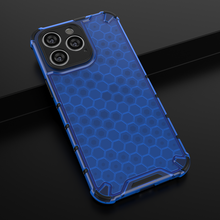 Заредете изображение във визуализатора на галерията – Honeycomb case for iPhone 14 Pro Max armored hybrid cover blue
