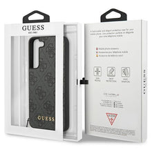 Заредете изображение във визуализатора на галерията – Guess GUHCS23MGF4GGR S23+ S916 grey/grey hardcase 4G Charms Collection
