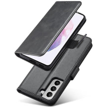 Заредете изображение във визуализатора на галерията – Magnet Case elegant case cover cover with a flap and stand function for Samsung Galaxy S22 Ultra black
