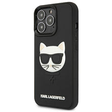 Заредете изображение във визуализатора на галерията – Karl Lagerfeld KLHCP13XCH3DBK 13 Pro Max 6,7" czarny/black hardcase 3D Rubber Choupette
