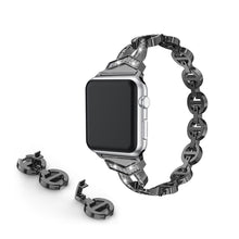Заредете изображение във визуализатора на галерията – Bracelet loop for Apple Watch 38/40/41 design 3 black
