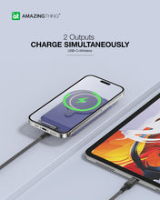 Заредете изображение във визуализатора на галерията – Amazing Thing Power bank Thunder Pro Stand 5000mAh TPM5KSBU - Type C - magnetic with induction charger blue
