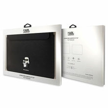 Заредете изображение във визуализатора на галерията – Original KARL LAGERFELD Laptop Sleeve Saffiano Karl&amp;Choupette KLCS14SAKCPMK 14 inches black
