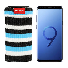 Заредете изображение във визуализатора на галерията – TelOne mobile phone sock with neck strap, stripes design 09

