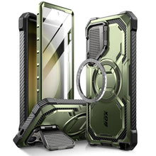 Заредете изображение във визуализатора на галерията – IBLSN Armorbox Mag Supcase case with MagSafe for Samsung Galaxy S24 Ultra - green
