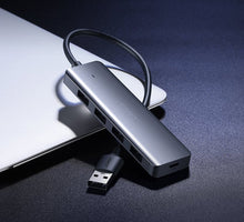 Заредете изображение във визуализатора на галерията – Ugreen USB HUB - 4x USB 3.2 Gen 1 with micro USB power port gray (CM219 50985)

