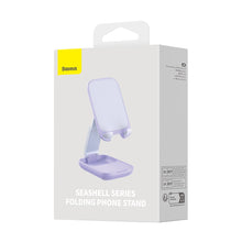 Заредете изображение във визуализатора на галерията – Baseus Seashell Series adjustable phone stand - purple
