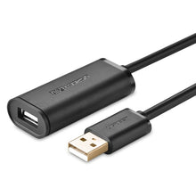 Заредете изображение във визуализатора на галерията – Ugreen active extension cable USB-A (male) - USB-A (female) USB 2.0 480Mb/s 25m black (US121)
