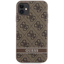 Заредете изображение във визуализатора на галерията – Guess GUHCN61P4SNW iPhone 11 / Xr brown/brown hardcase 4G Stripe
