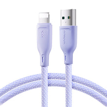 Заредете изображение във визуализатора на галерията – Joyroom Multi-Color Series SA34-AL3 USB-A / Lightning 3A cable 1m - purple
