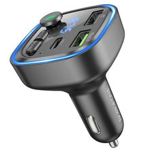 Заредете изображение във визуализатора на галерията – Borofone Transmitter FM BC48 Broad MP3, Bluetooth - 2xUSB + Type C - QC 3.0 18W black
