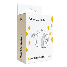 Заредете изображение във визуализатора на галерията – Wozinsky LED rear bicycle light with micro USB red light 5 modes black (WRBLB2)
