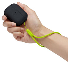 Заредете изображение във визуализатора на галерията – Spigen SILICONE FIT STRAP Apple AIRPODS PRO 1 / 2 BLACK/PHANTOM GREEN
